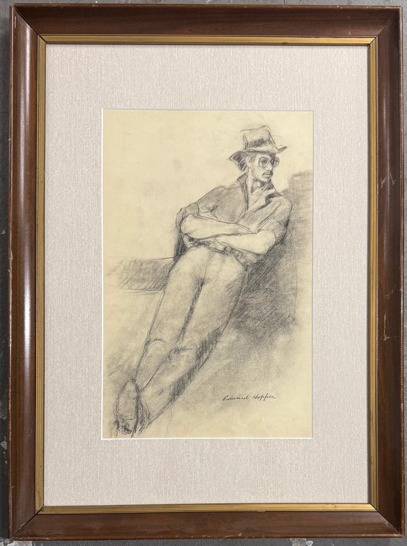 Edward Hopper Charcoal On Paper (1 of 3)