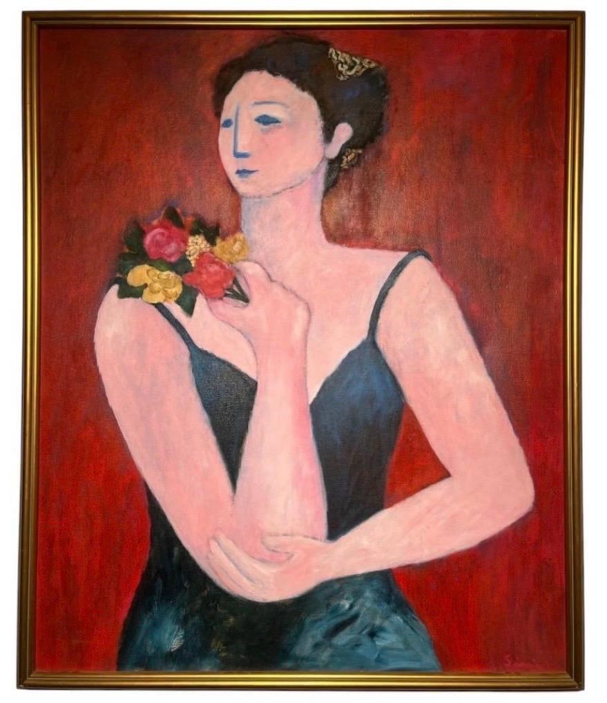 Simin Meykadeh Acrylic Painting: Simin Meykadeh20th Century. Known for: Painting."Applause", 1992. Acrylic on canvas 111.76 x 92.7 cm / 44 x 36 1/2 in