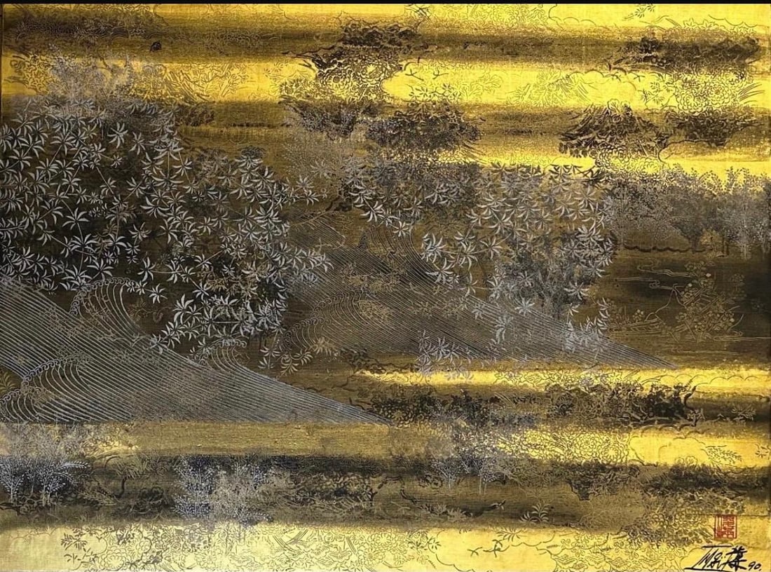 Toshimitsu Imai Oil Painting: Toshimitsu Imai. 1928 Kyoto, Japan - 2002. Known for: Abstract painting.Born in Kyoto, Japan in 1928, Toshimitsu Imai was trained at the Tokyo State Art Academy. His style at the earlier stage of his 