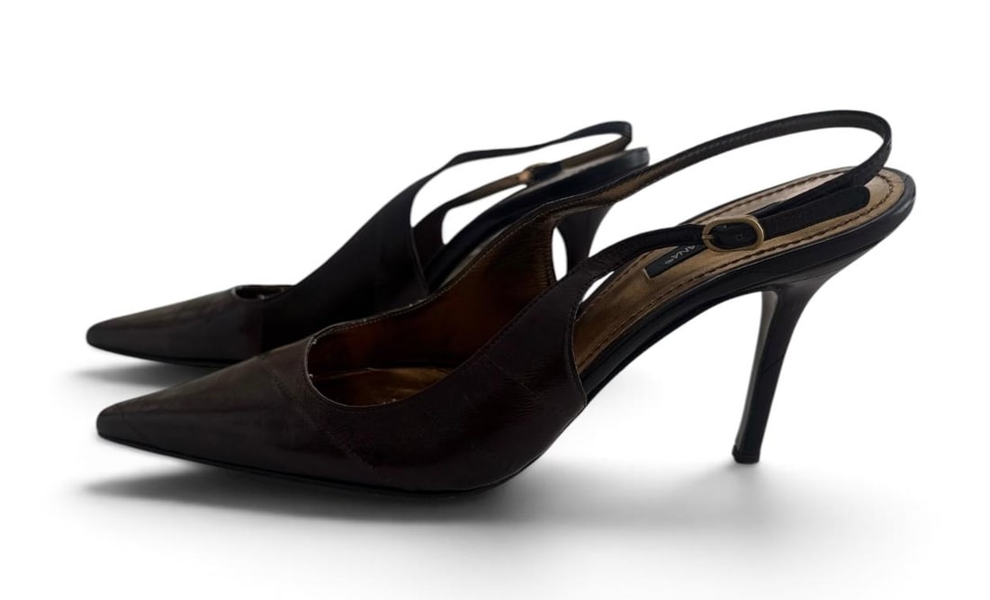 Dolce & Gabbana Patent Leather Slingback Heels (1 of 3)