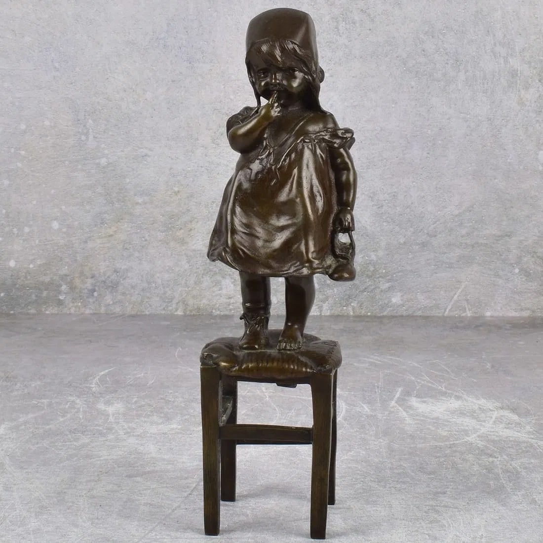 Juan Clara Ayats "Suzette" Bronze Toddler, 8.25" x 2.25" x 2.4" (1 of 8)