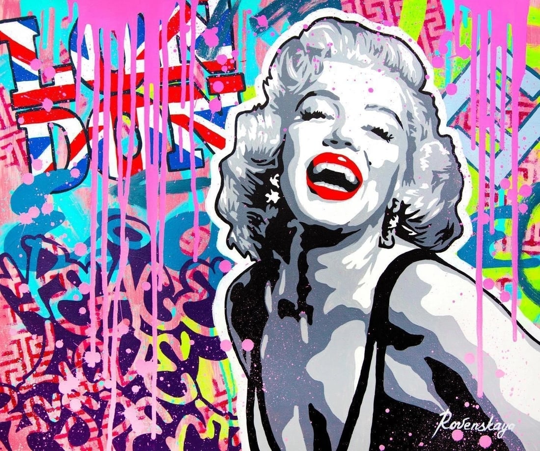 N Rovenskaya "Smiling Thru Chaos" Oil COA 20"x24" (1 of 2)