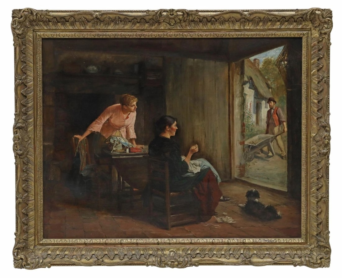 Haynes King "Seamstresses" Interior Oil 35.5"x43" (1 of 4)