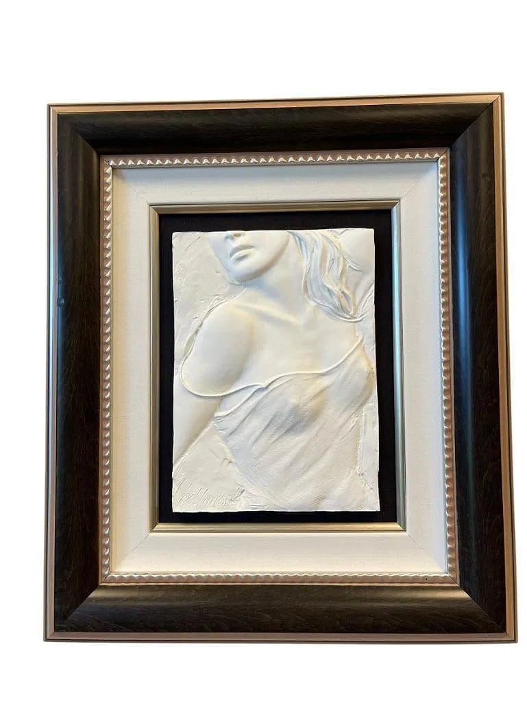 Bill Mack Elegant White Sculpted Relief 21.8"x25" (1 of 7)