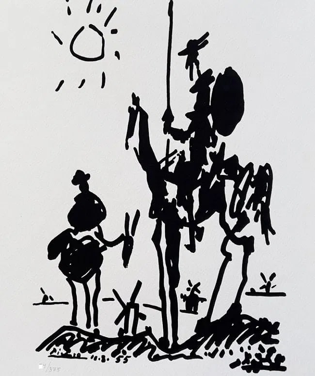 Pablo Picasso "Don Quixote" Est. Limited Edition (LE) /375 Giclée on archival paper COA 16"x12" (1 of 1)
