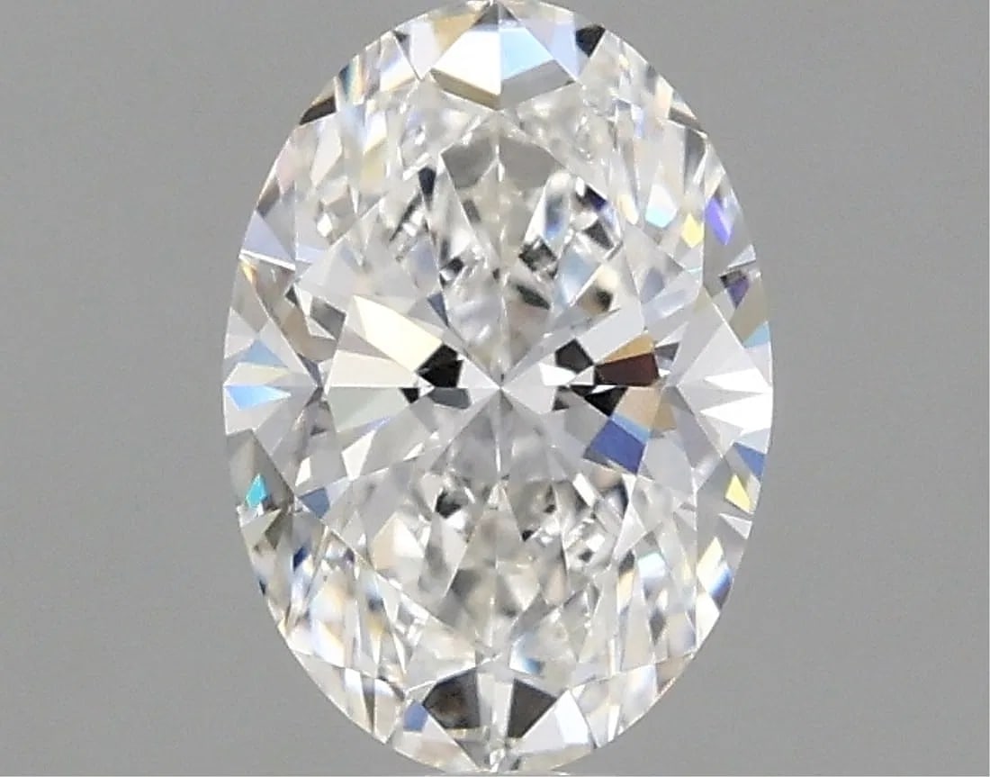 0.99ct F VVS2 IGI Oval Lab Diamond: 0.99ct F VVS2 IGI Certified CVD Lab-Grown Oval Diamond Type IIa Offered is a loose IGI-certified lab-grown oval brilliant diamond weighing 0.99 carats. This stone features F color and VVS2 clarity,