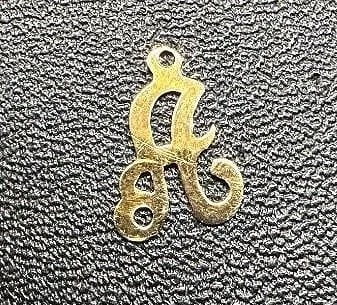18K Yellow Gold Cursive "A" Pendant (1 of 3)