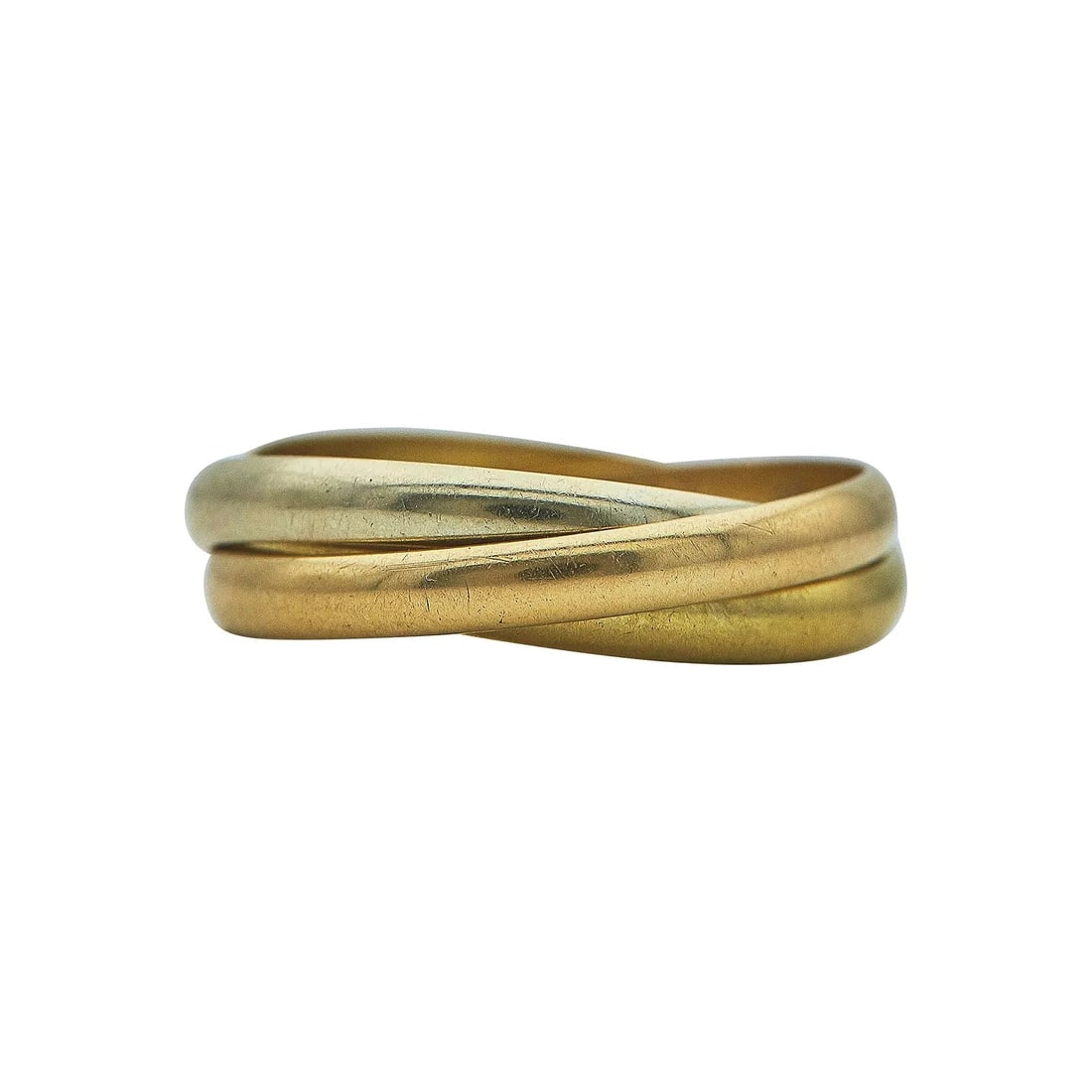 Cartier Trinity Tri-Color 18K (750) White, Yellow & Rose Gold Ring Size 57 (US 8) 5.46 g w/ Box (1 of 3)