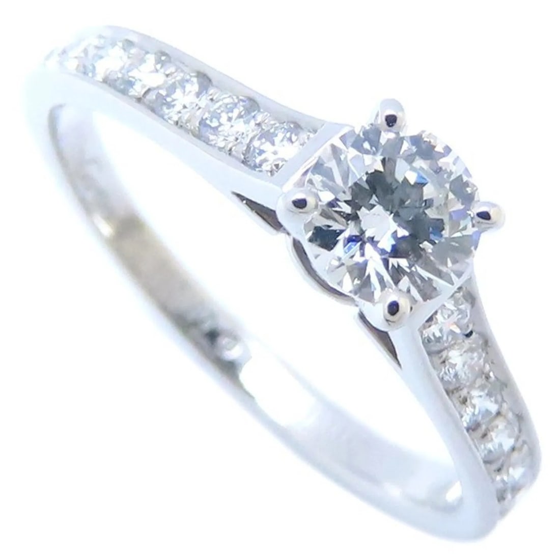 Cartier 0.31 Ct H VVS1 PT950 Platinum Diamond Ring Size US 5 w/ Box & Papers (1 of 9)