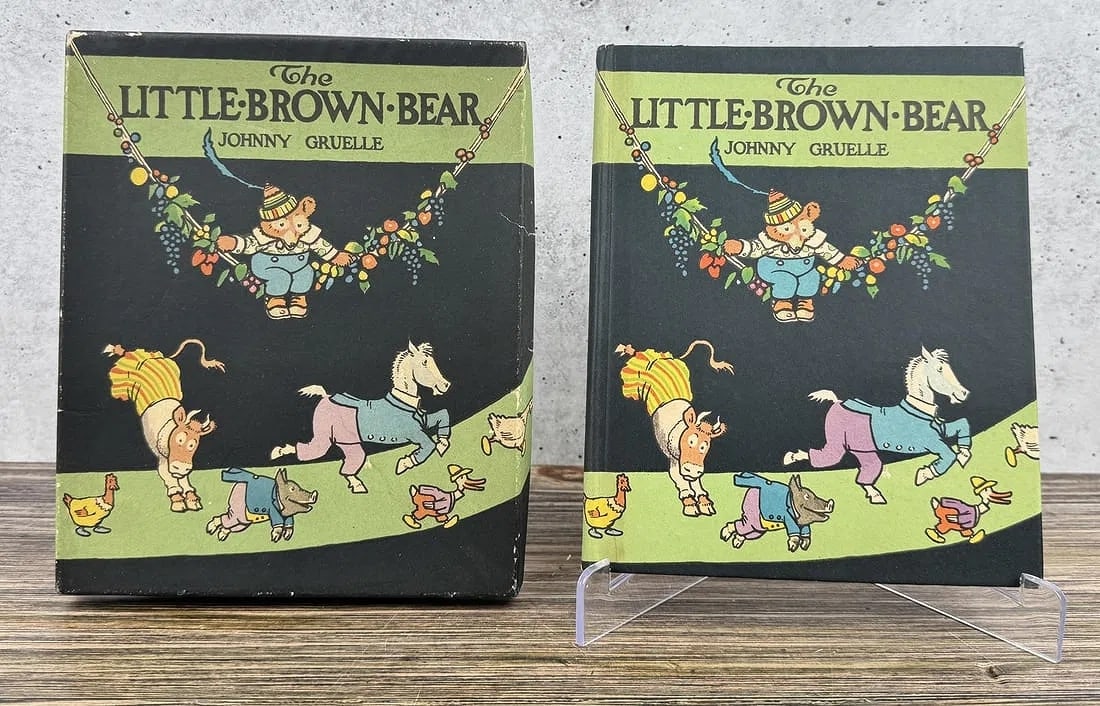 The Little Brown Bear by Johnny Gruelle, Dated 1920, Offered w/ Original Box (1 of 7)