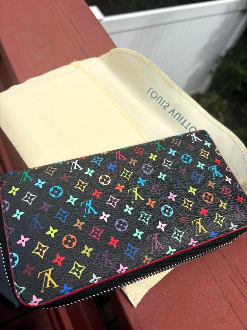 Louis Vuitton Murakami Multicolor Monogram Long Zippy Wallet w/ Dust Bag (1 of 7)
