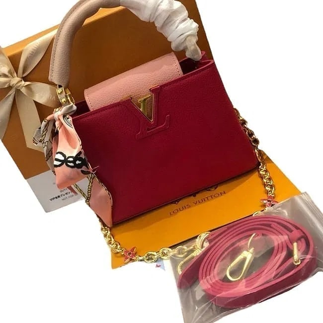 Louis Vuitton "Capucines" Beauté Mini Bag – Red & Rose – Gold Hardware – NIB (1 of 9)