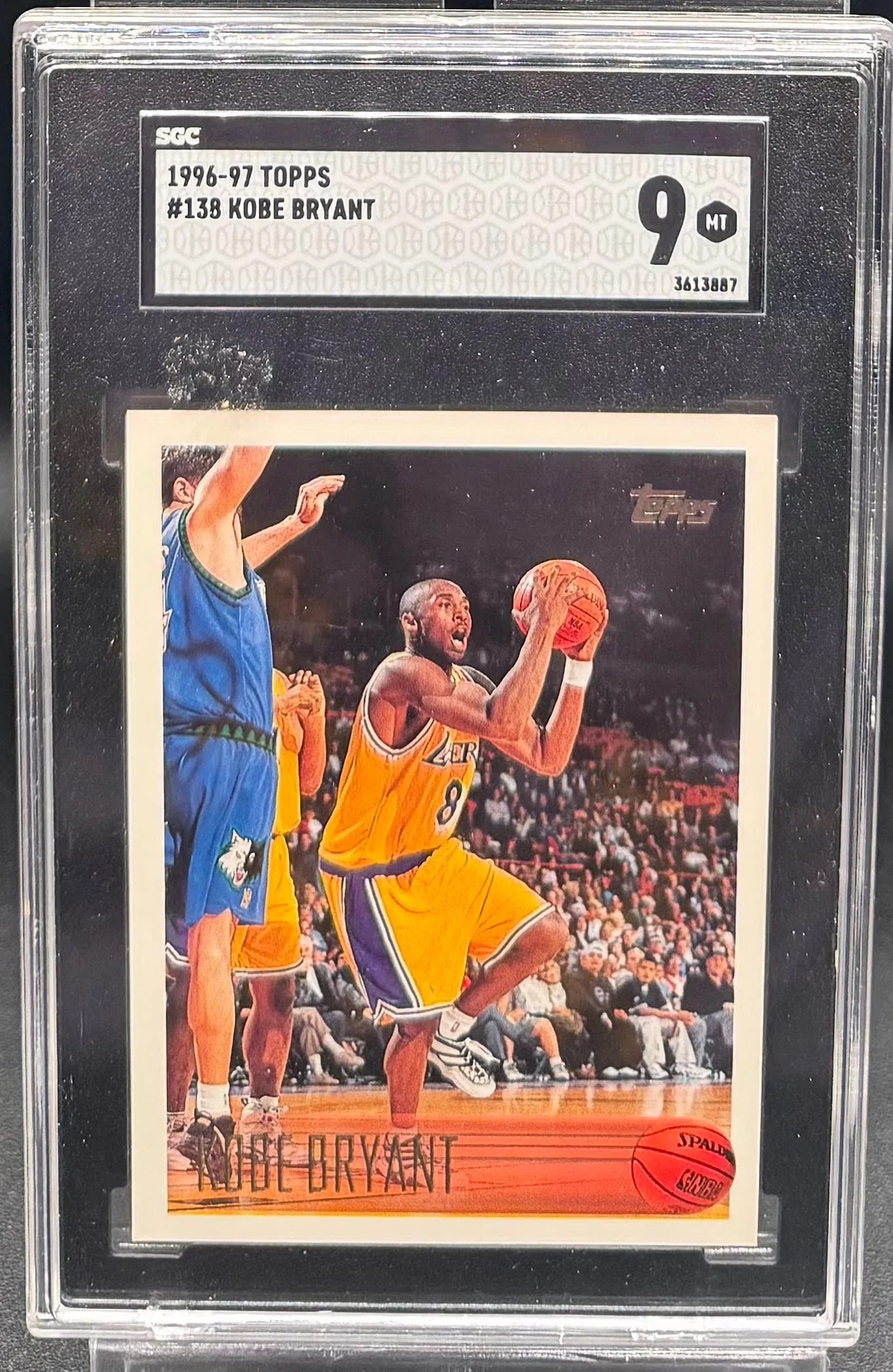 1996-97 Topps Kobe Bryant Rookie #138 – SGC 9 MINT – Hallmark RC (1 of 2)