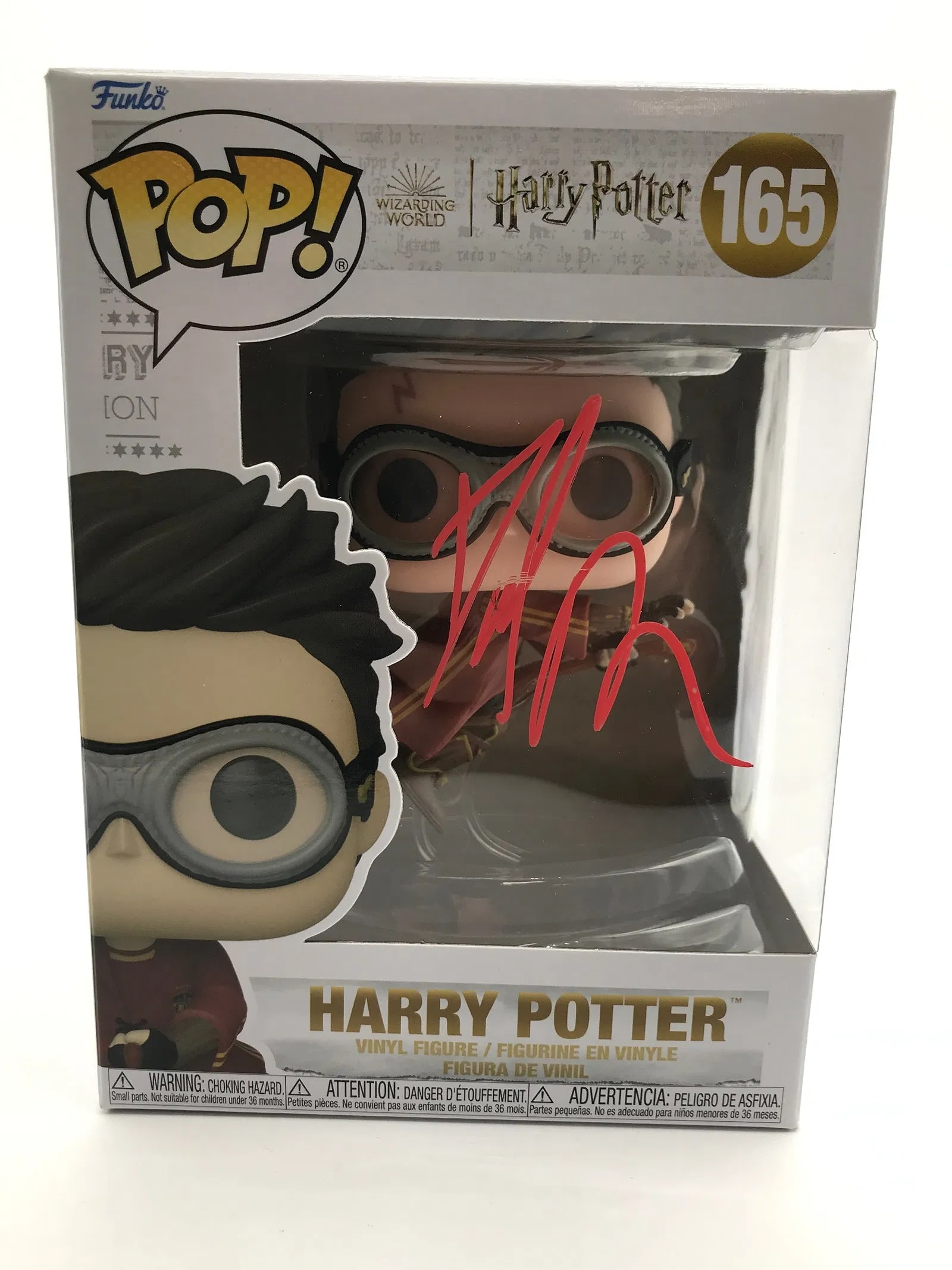 Signed Funko Pop! "Wizarding World | Harry Potter" #165 KB COA: Autographed Funko Pop! Vinyl figure featuring the Harry Potter character from the "Wizarding World | Harry Potter," Pop! #165. Signature is on the front window. Includes KB Authentics hologram/COA sti
