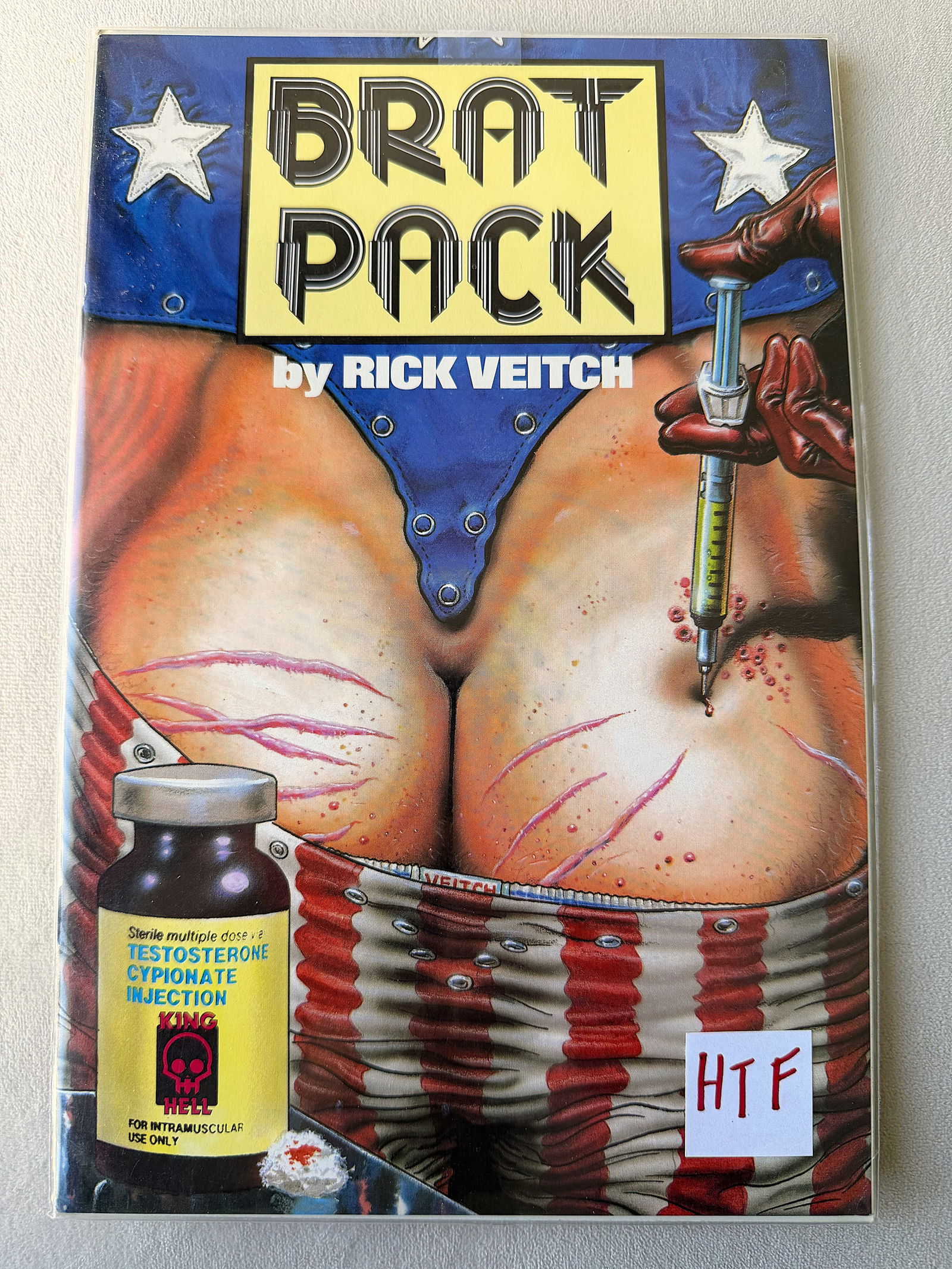 Brat Pack #5 (1991) – Rick Veitch – Definitive Underground Superhero Satire: A rare acquisition of a "Modern Age Masterwork": Brat Pack #5 (1991), written and illustrated by the legendary Rick Veitch. Published under his own King Hell imprint, this series is widely considered