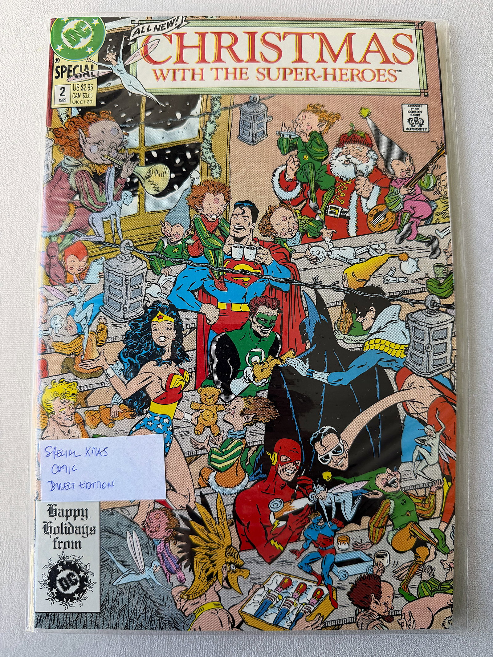 Christmas with the Super-Heroes #2 (1988) – Rare Direct Edition – Prestige Holiday Anthology (1 of 2)
