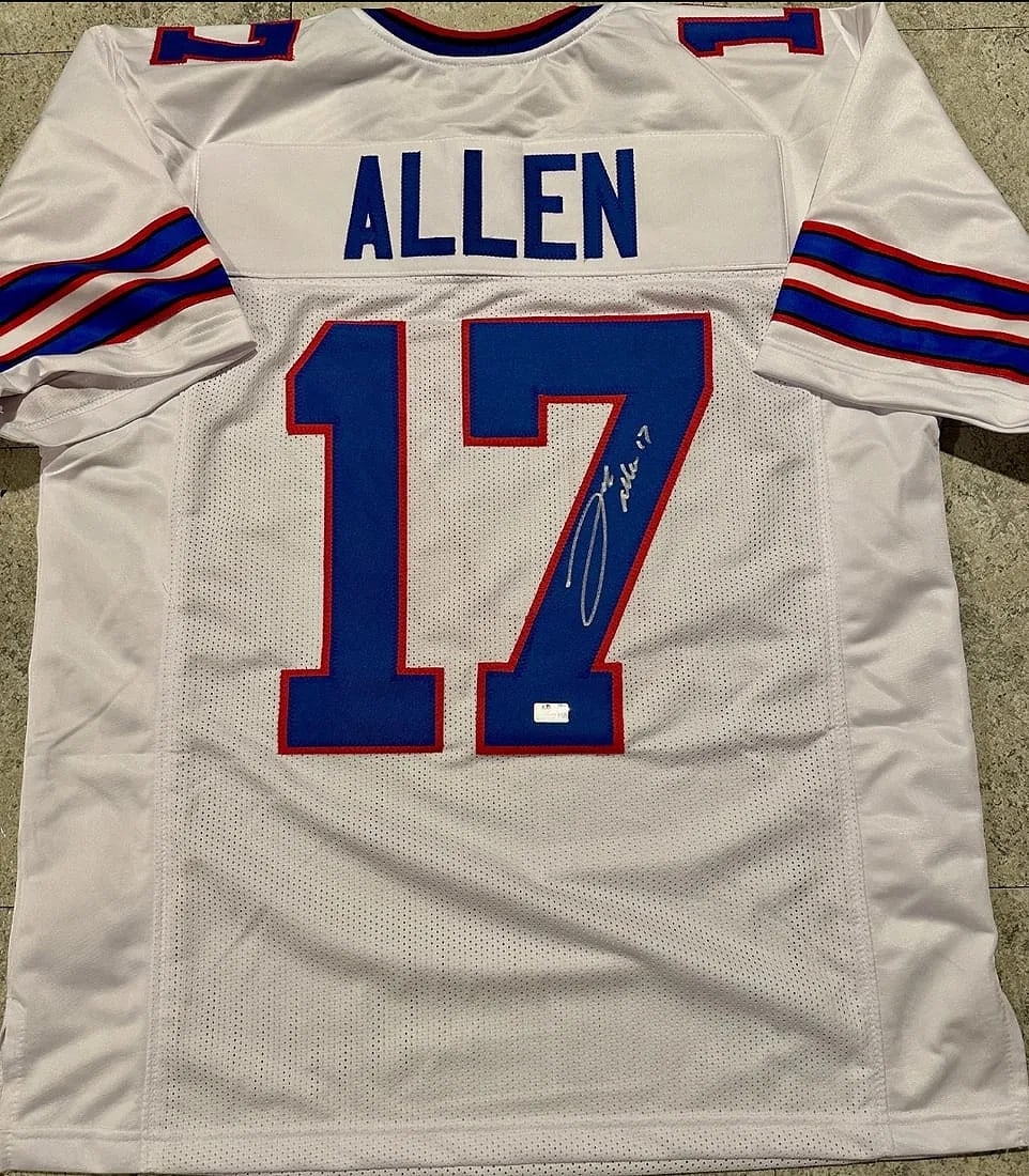Josh Allen Buffalo Bills Autographed Custom Football Jersey – GA COA (1 of 3)