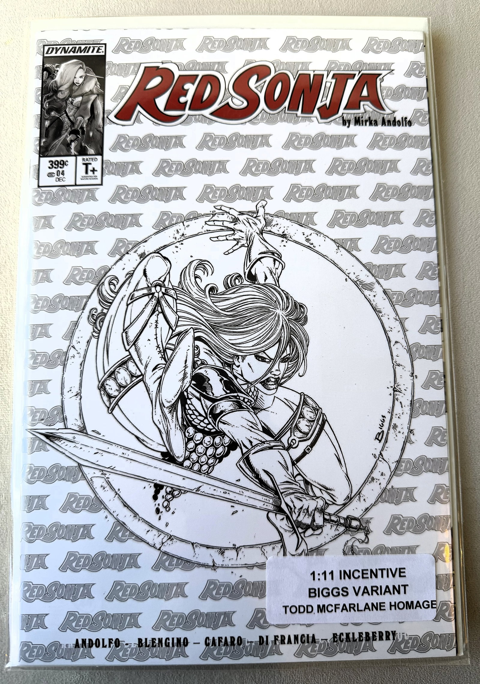 Red Sonja #4 (2019) - "The She-Devil with a Sword" - 1:11 Retailer Incentive McFarlane Homage (1 of 1)