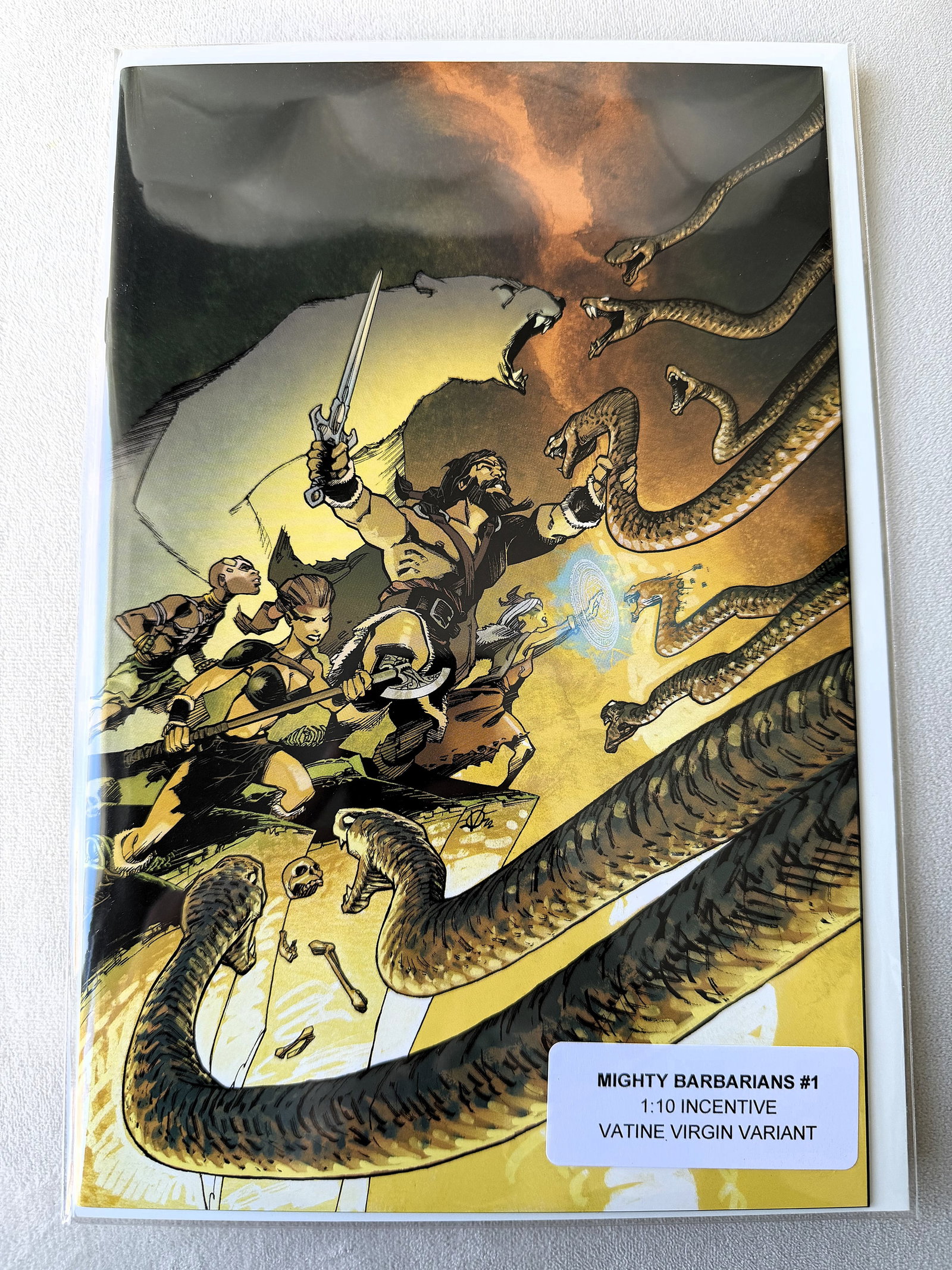 The Mighty Barbarians #1 (2023) – 1:10 Retailer Incentive "Virgin" Variant by Olivier Vatine (1 of 1)