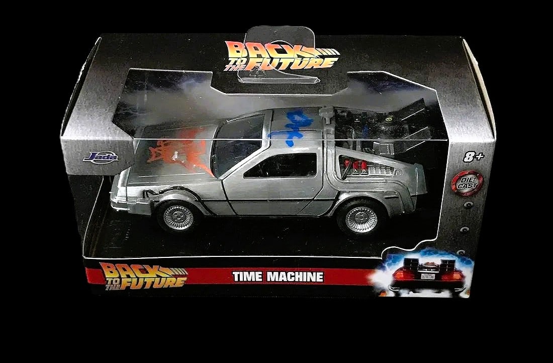 Dual-Signed Michael J. Fox & Christopher Lloyd DeLorean Time Machine Jada Back to the Future COA (1 of 4)
