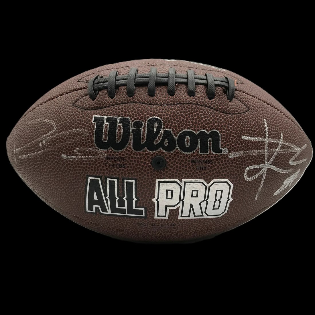 Patrick Mahomes & Travis Kelce Dual-Signed Wilson Pro Football – ACE COA (1 of 1)