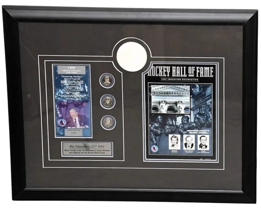 RARE Wayne Gretzky 1999 Hockey Hall of Fame (HOF) Induction Limited Edition (LE) Framed Display COA (1 of 5)