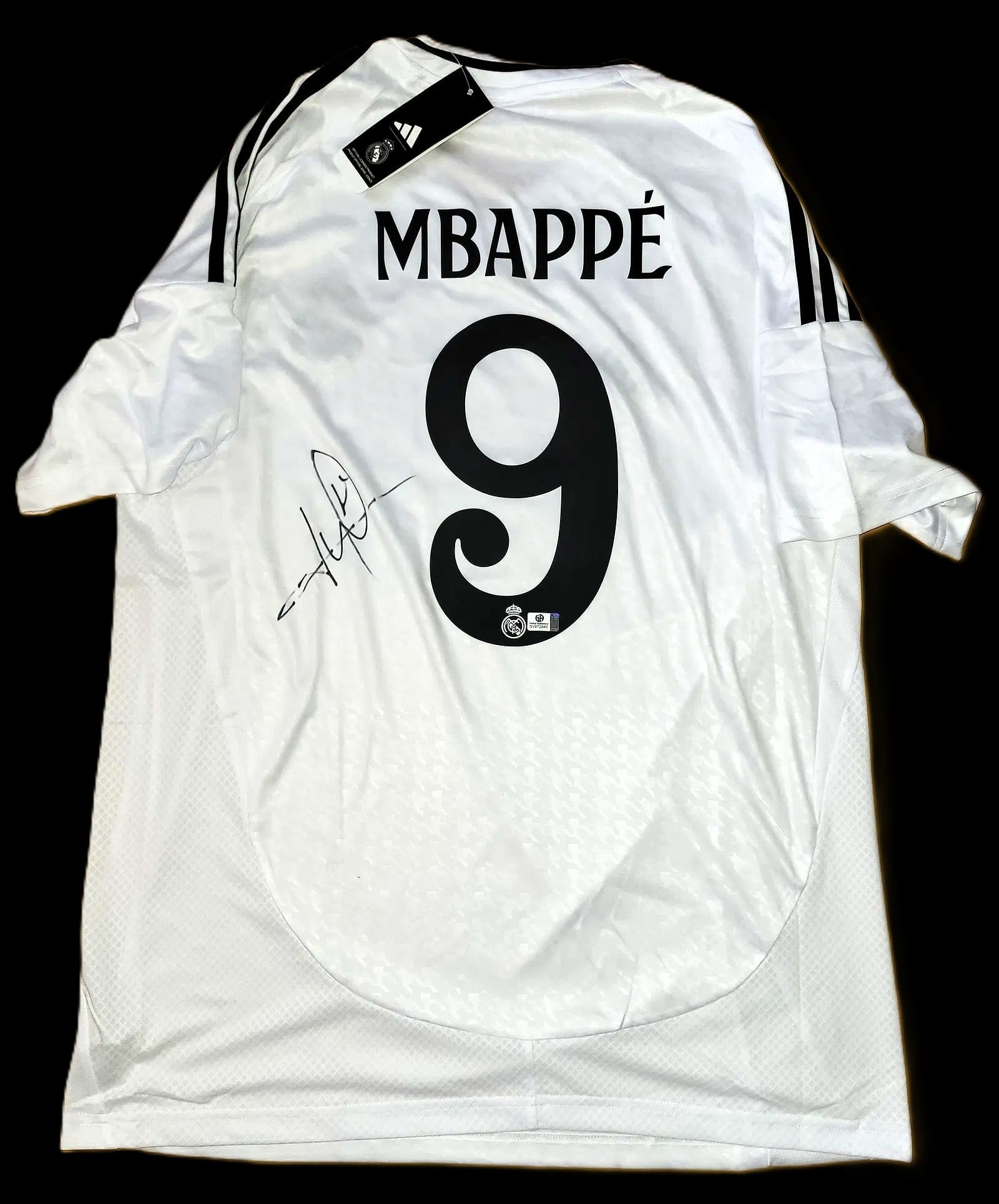 Kylian Mbappé Signed Official Adidas Real Madrid 2024-25 Home Jersey w/ COA: Official Adidas Real Madrid 2024-25 home jersey signed by Kylian Mbappé. Representing a landmark chapter in his career, this piece is highly desirable among modern football collectors. Highlights Sig