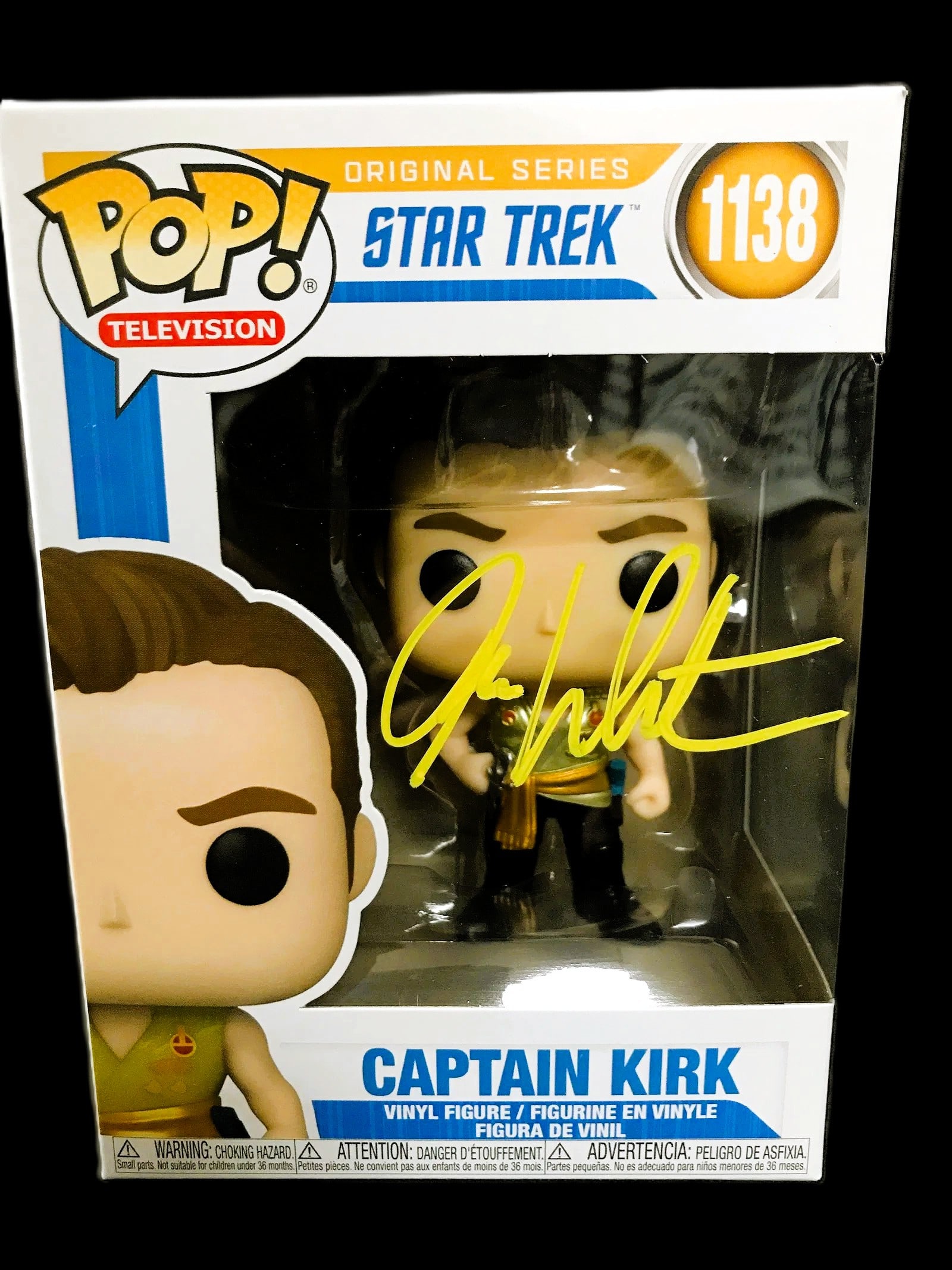 William Shatner Signed Captain Kirk Funko Pop! #1138 (Mirror Outfit) WWOC COA (1 of 2)