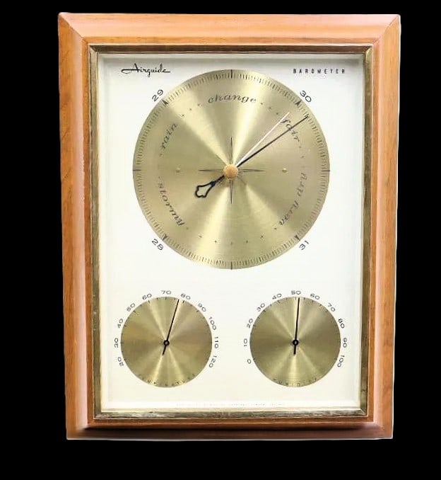 RARE Airguide 3-Dial Mid-Century Modern Wall Weather Station (1 of 7)