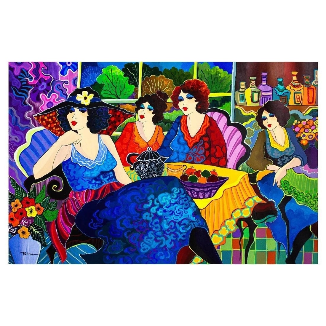 P Govezensky "Special Night" Acrylic COA 24"x36": Patricia Govezensky - "Special Night" - Original Acrylic on Canvas, OOAK, Hand Signed, COA Offered here is an original acrylic on canvas by renowned Israeli artist Patricia Govezensky, titled "Special