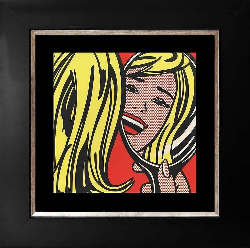 Roy Lichtenstein Pop-Art Print (Dated 1965), Framed, COA 24" x 20" (1 of 1)
