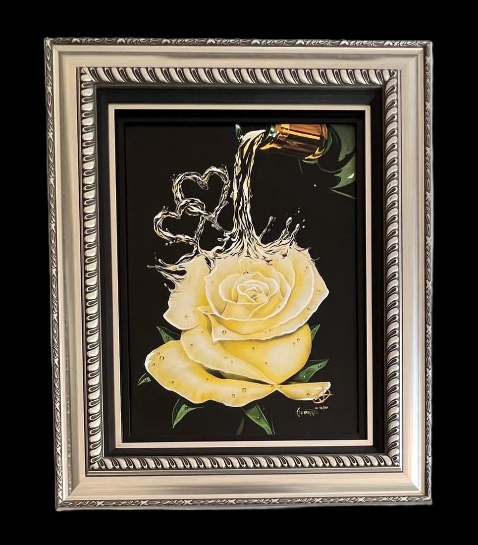 Michael Godard "White Wine" Embellished Giclée on Canvas LE Hors d'Commerce (HC) 46/150 COA 34"x28" (1 of 5)