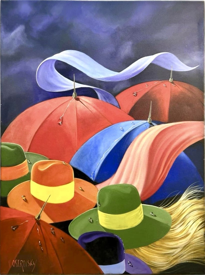 Victor Ostrovsky "The Happening" Acrylic on Canvas 30"x40" (1 of 6)