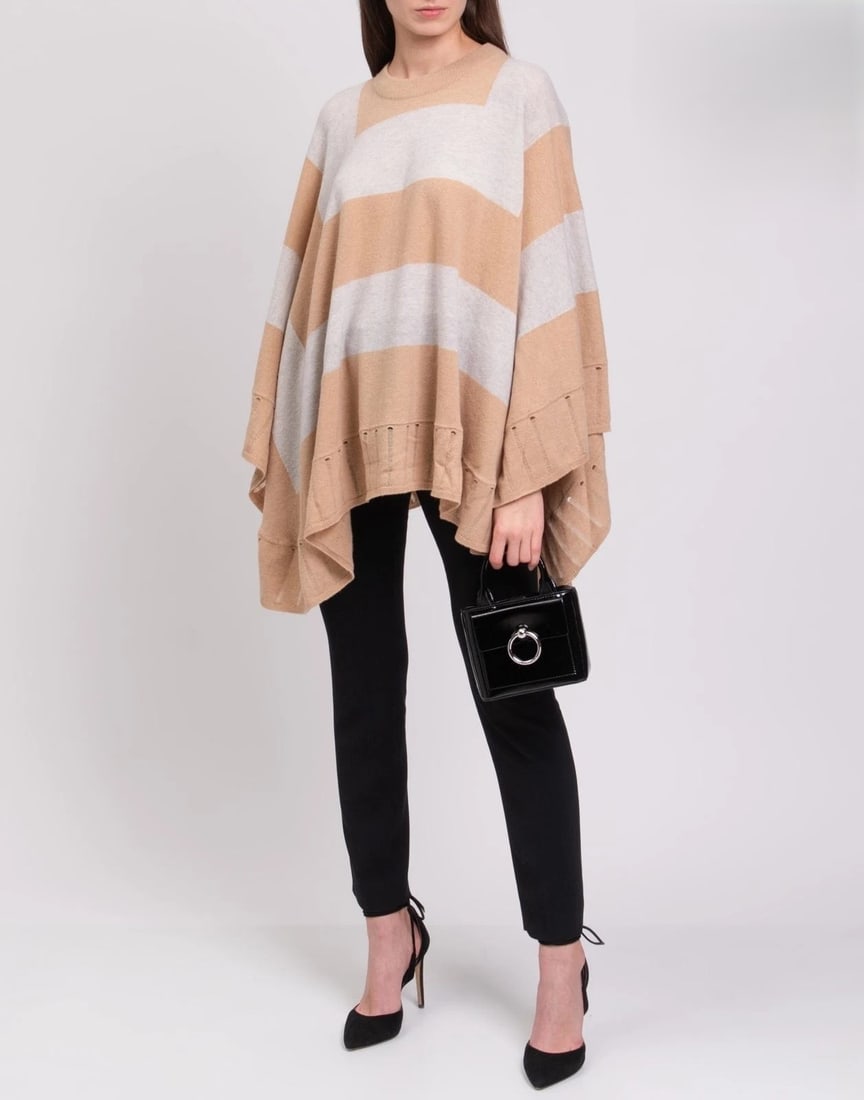 Missoni Knit Cape One Size Beige Stripe NWT (1 of 7)