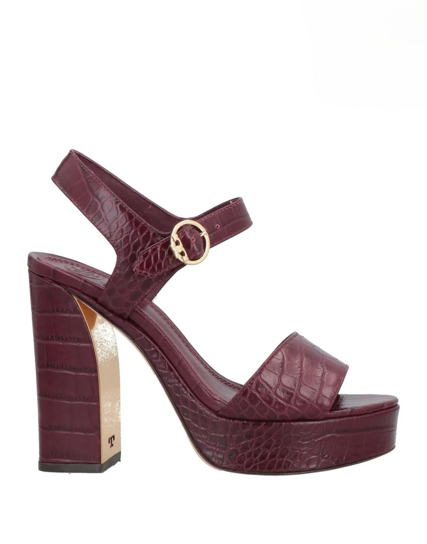 TORY BURCH Martine Croc-Embossed Platform Sandals US 8.5 (EU 38.5 / UK 5.5) NIB Made in Italy (1 of 7)
