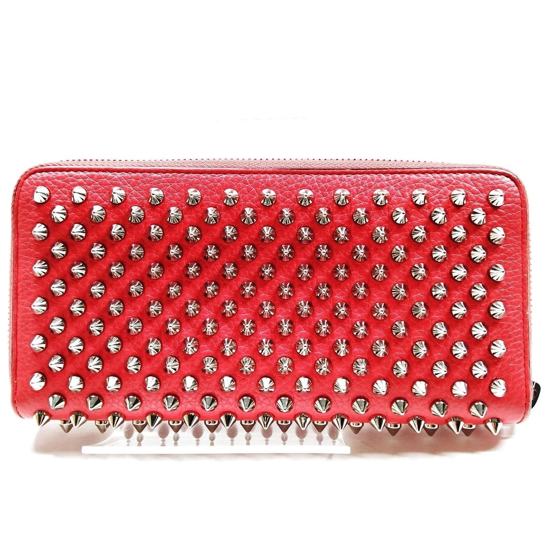 Christian Louboutin Pink Leather Long Wallet Spiked (1 of 9)