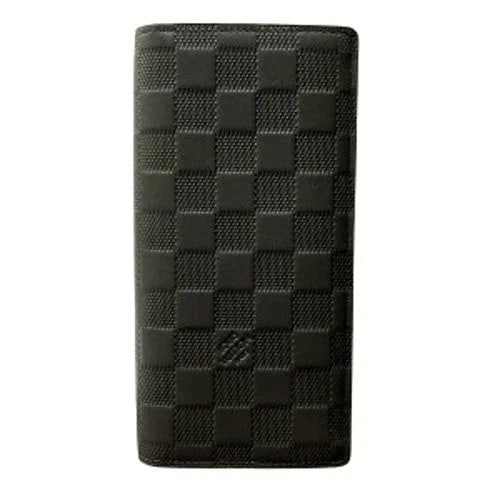 Louis Vuitton Porte-Feuille Brazza Long Wallet in Embossed Damier Infini Leather Black (1 of 10)