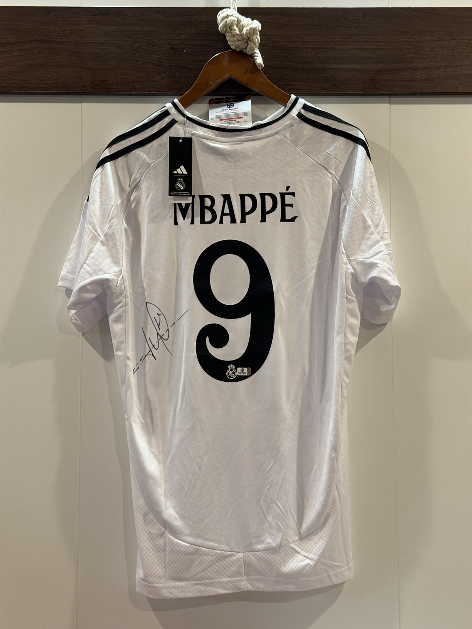 Kylian Mbappé Signed Official Adidas Real Madrid 2024–25 Home Jersey w/ COA (1 of 8)