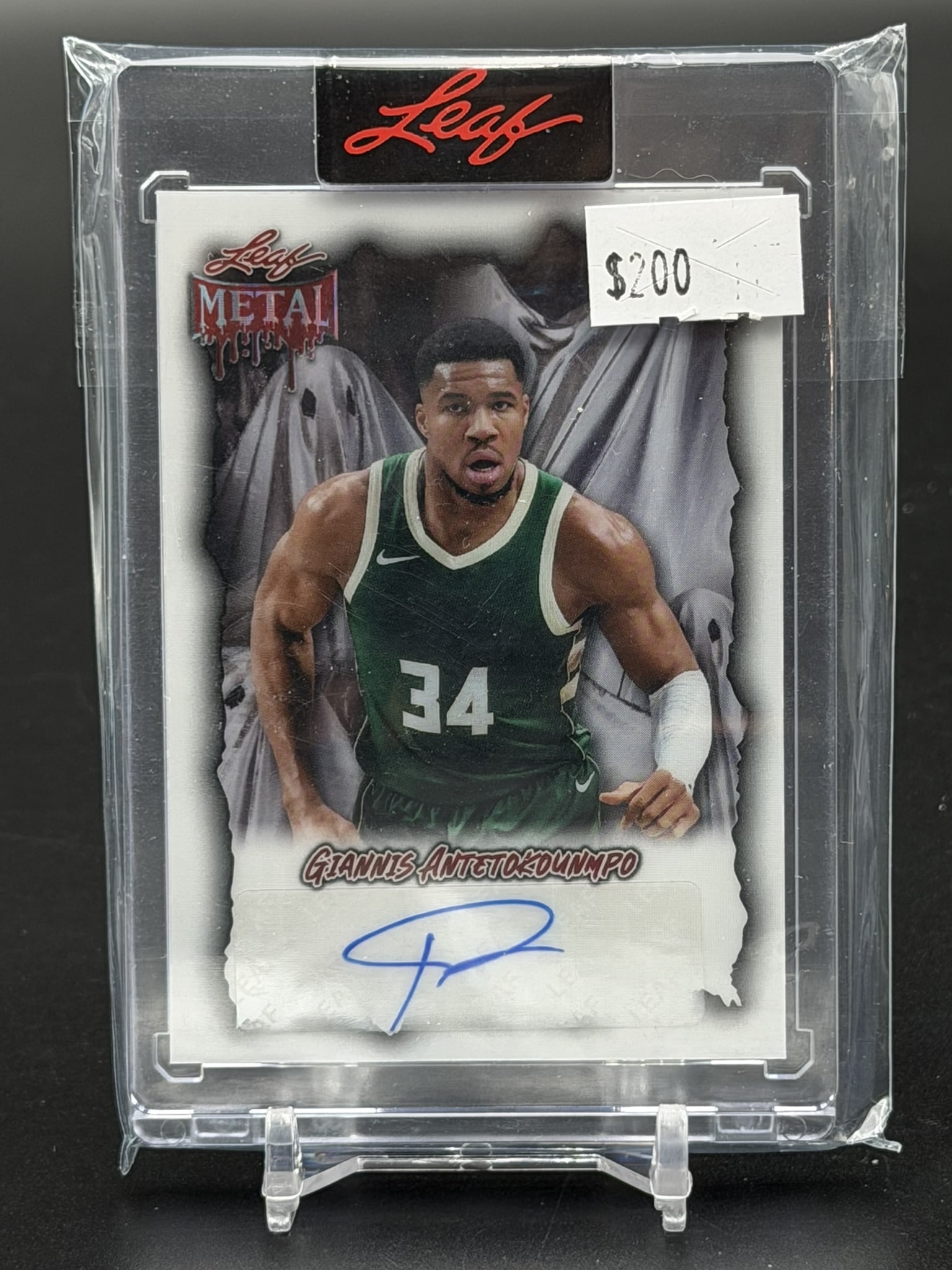 2025 Leaf Metal Giannis Antetokounmpo Signed Auto Card #BA-GA1 Serial Numbered 2/5 Milwaukee Bucks (1 of 10)