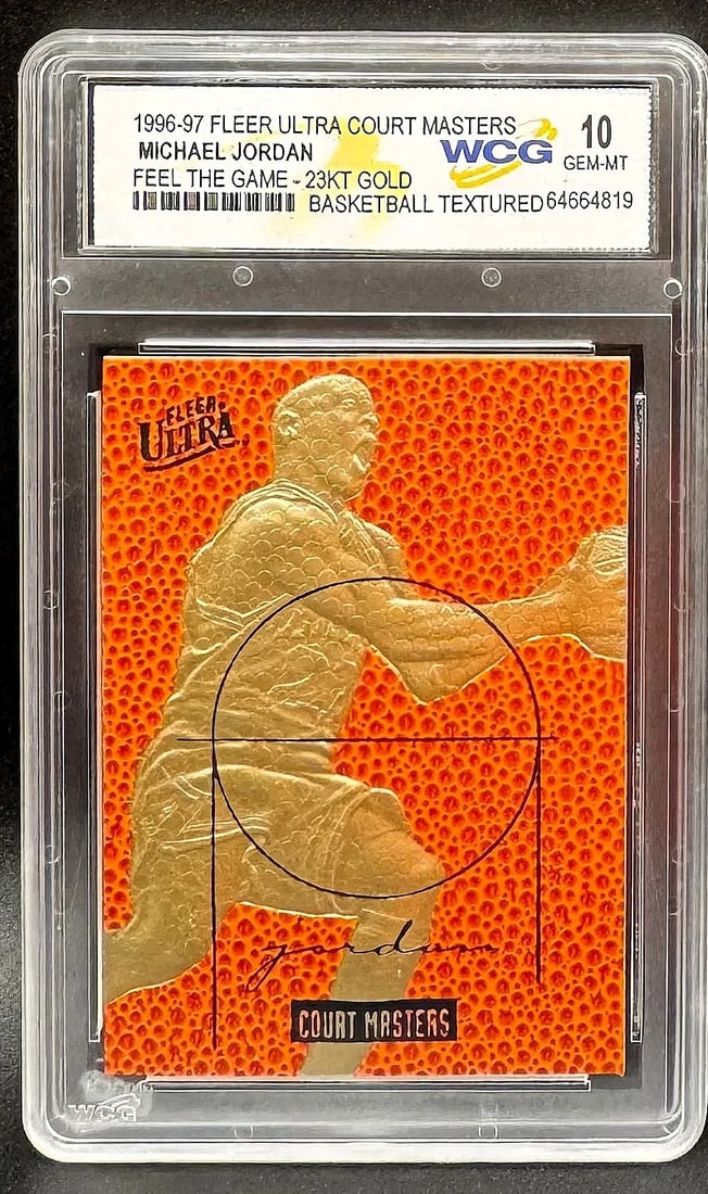 1996–97 Fleer Ultra Court Masters Michael Jordan 23KT Gold "Feel The Game" – GEM MT 10 (1 of 2)