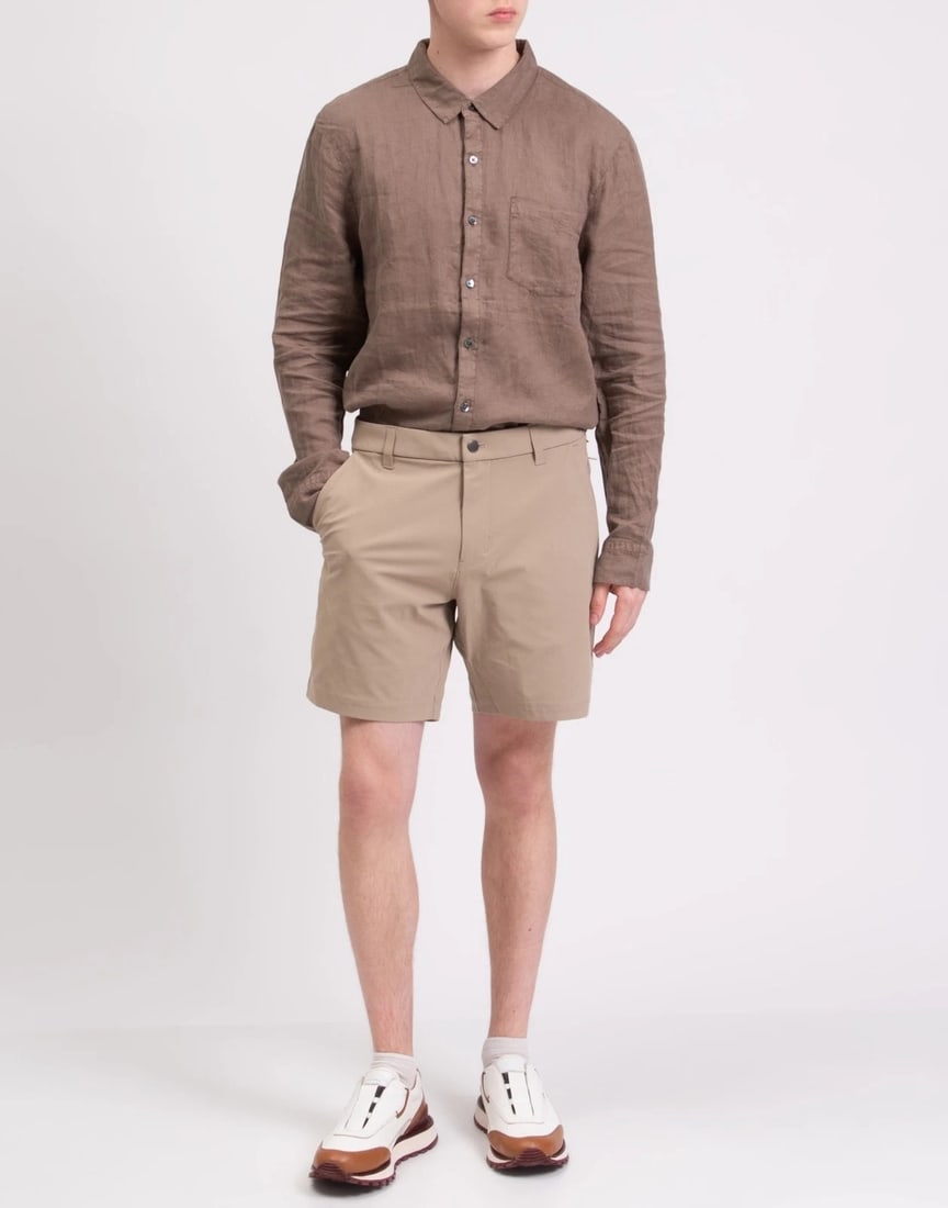 MSRP $128 Lululemon Beige Chino Style Shorts US32 W32 Performance Bermuda NWT (1 of 6)