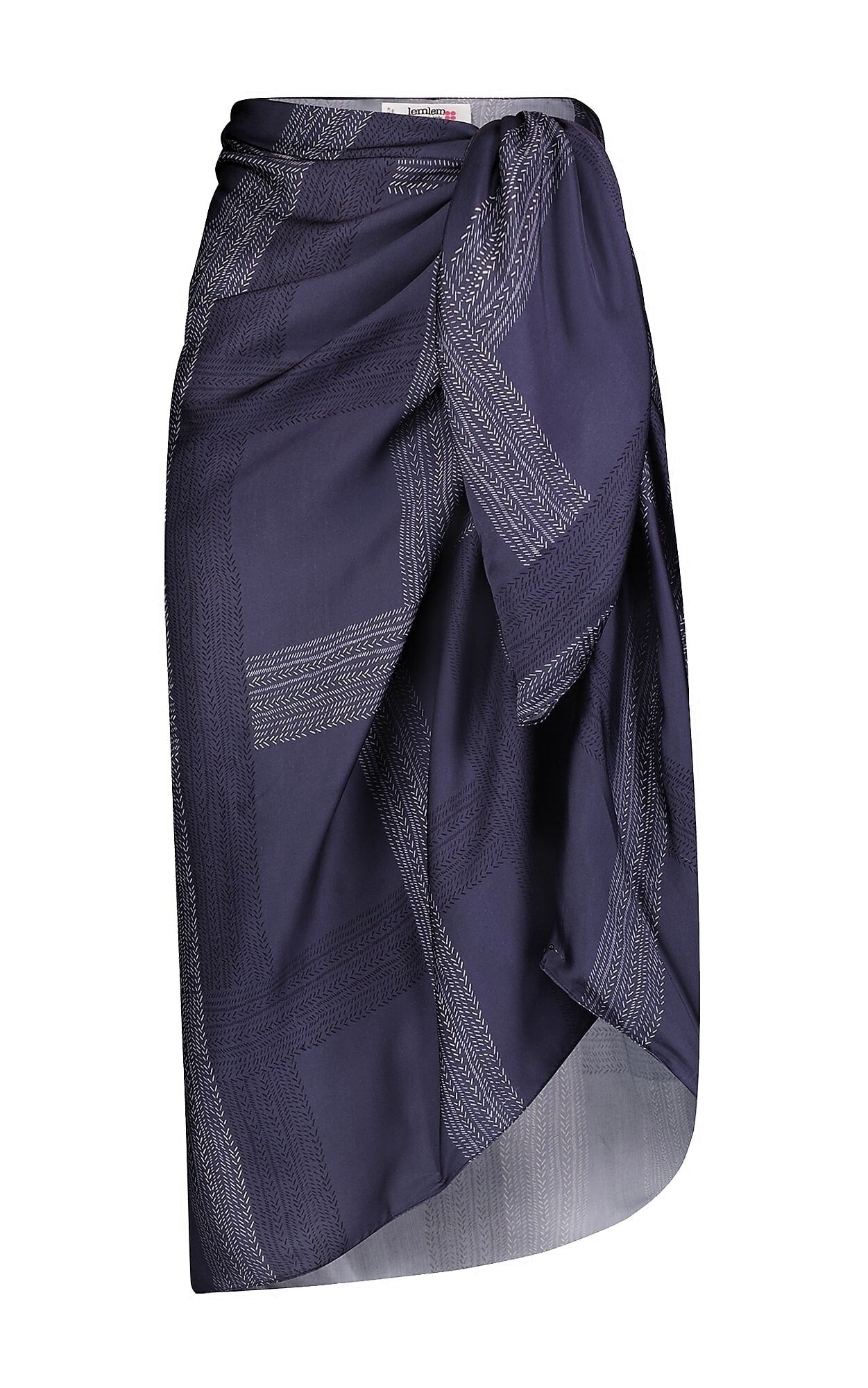 IMPORTED MSRP €295 Lemlem Adia Sarong "Bezu Night" by Liya Kebede Coverup Skirt One Size NWT (1 of 6)