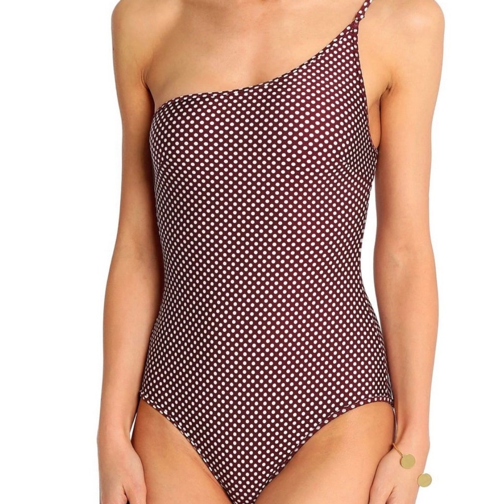 IMPORTED MSRP €495 Zimmermann Curacao Cold Shoulder Polka Dot Swimsuit US8 NWT (1 of 7)