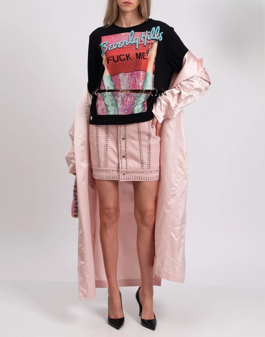 IMPORTED MSRP €810 Philipp Plein Limited Edition Sweatshirt Size M Graphic Statement Print: Offered here is a brand-new-with-tags PHILIPP PLEIN sweatshirt in black, featuring a limited-edition embellished graphic design with cut-out/statement detailing (see photos). A bold, street-luxe piece
