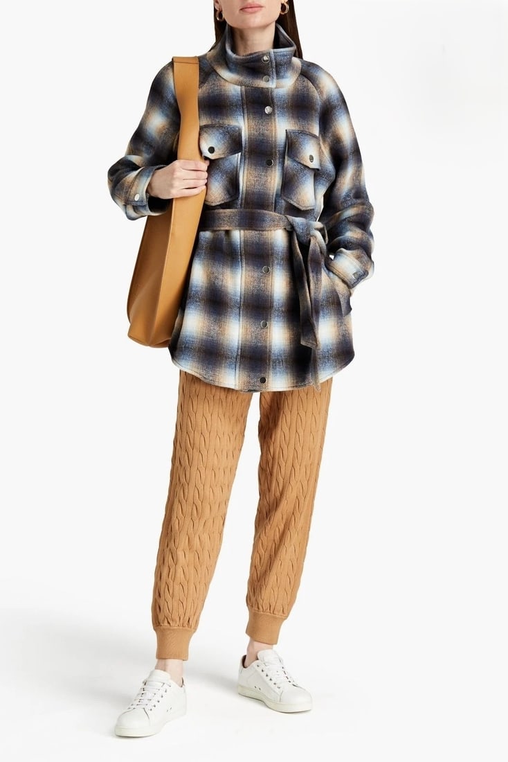 IMPORTED MSRP €808 Veronica Beard Amari Belted Jacket Size M Wool Blend Lined Made in USA NWT (1 of 5)