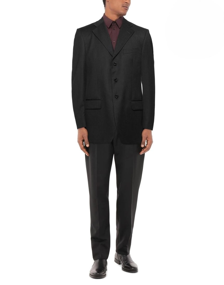 IMP. MSRP €565 LUBIAM STUDIO 100’s Wool Blazer Jacket US40 L Black Single-Breasted NWT (1 of 5)