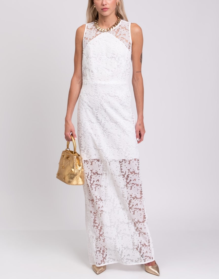 IMPORTED MSRP €650 Diane Von Furstenberg Tulle Wedding Gown US 6 Embroidered White NWT (1 of 8)