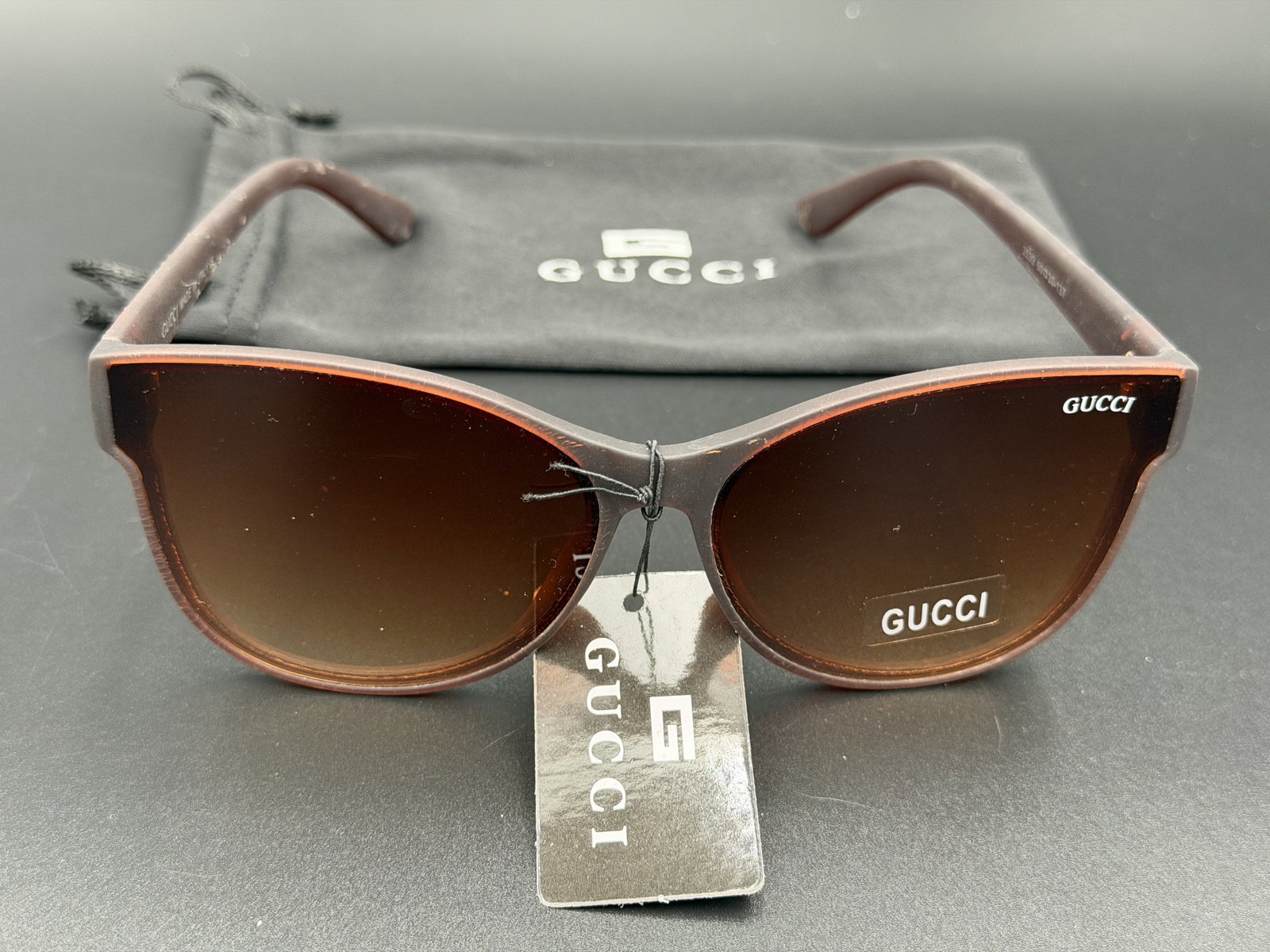 MSRP $695 GUCCI GG3530 Oversized Brown Gradient Sunglasses w/ Pouch NWT (Unauthenticated) (1 of 10)