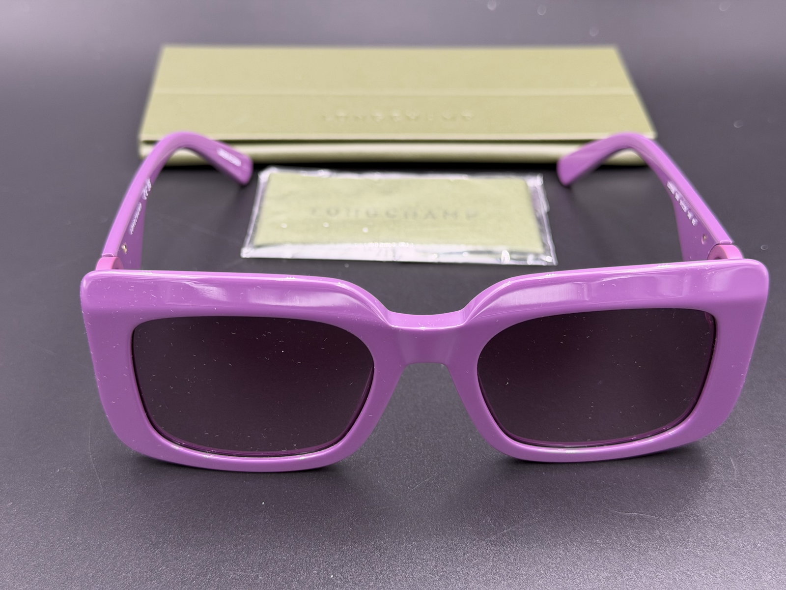 MSRP $395 LONGCHAMP LO753S Oversized Purple Sunglasses w/ Case & Cloth NWOT (1 of 11)