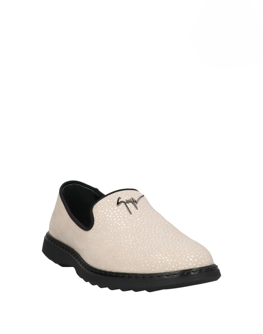 IMPORTED MSRP €775 GIUSEPPE ZANOTTI Leather Loafer Shoes US13 Beige Spotted Made in Italy NIB (1 of 8)